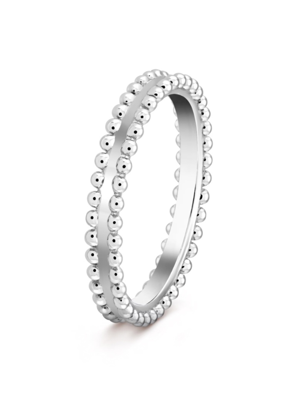 Van Cleef & Arpels Estelle wedding band ring, Platinum, Sz 56